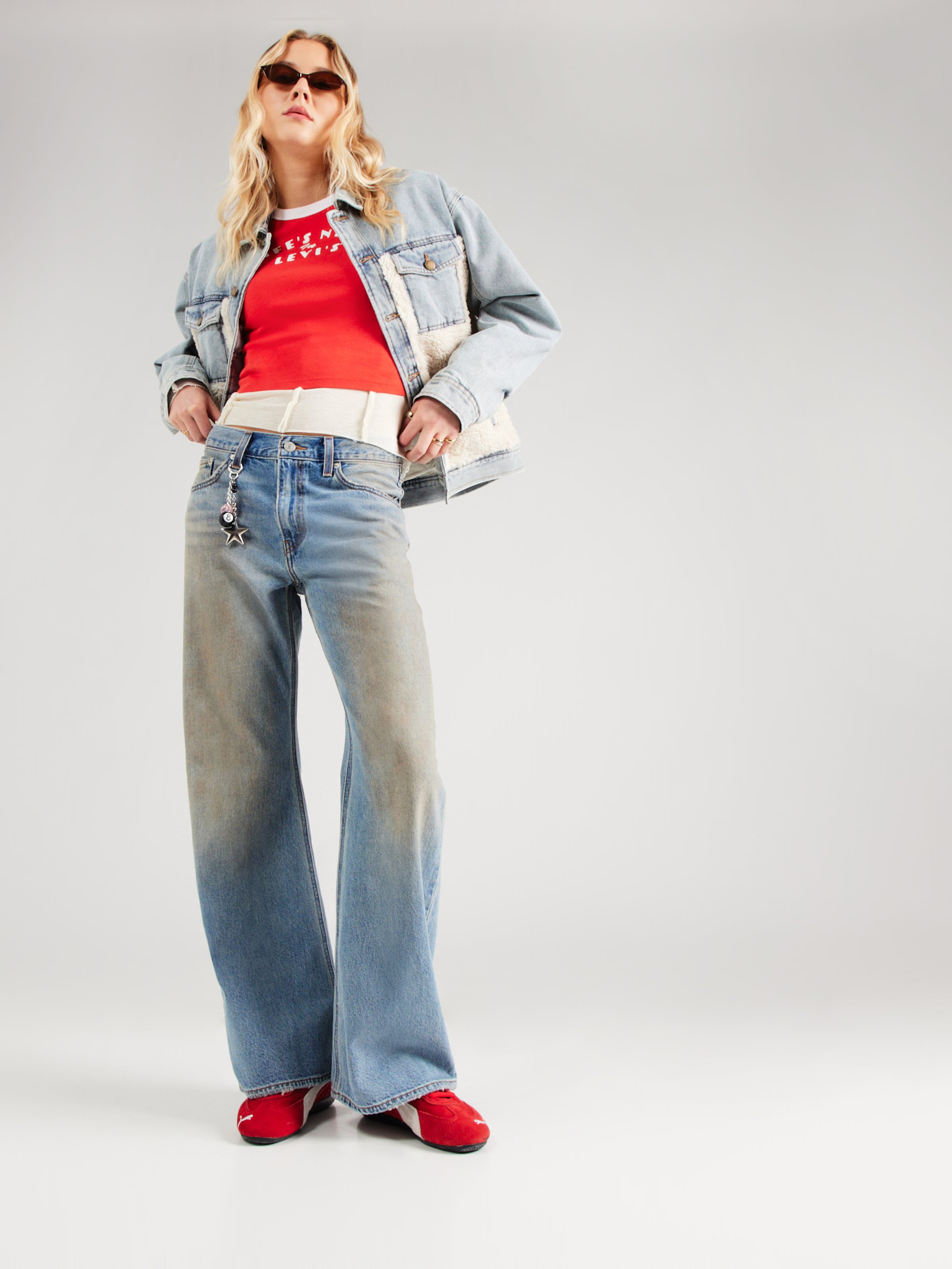 LEVI'S  Широкие джинсы 'Loose Boot Jeans' в синем дениме — фото 4