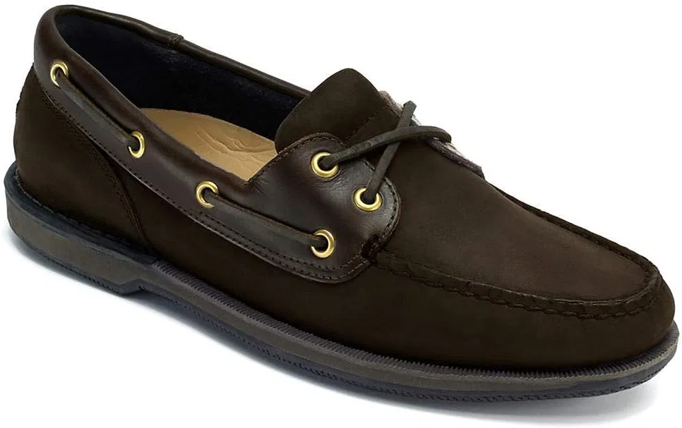 Мужские лоферы Rockport Ports of Call Perth K54692, коричневый (DK Brown Pull Up) — фото 2