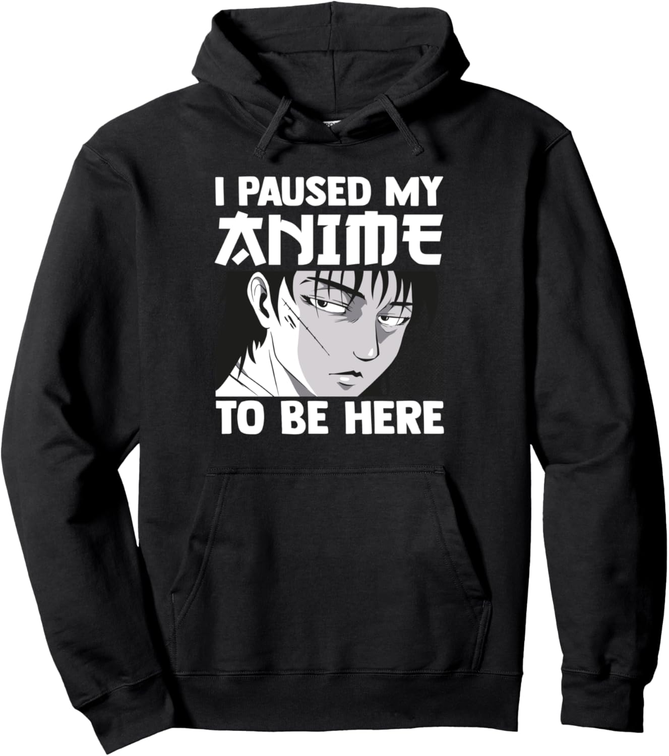

Приостановите аниме и оставайтесь здесь. Худи с аниме-принтом South Korea & Anima Merchandise Gift, черный