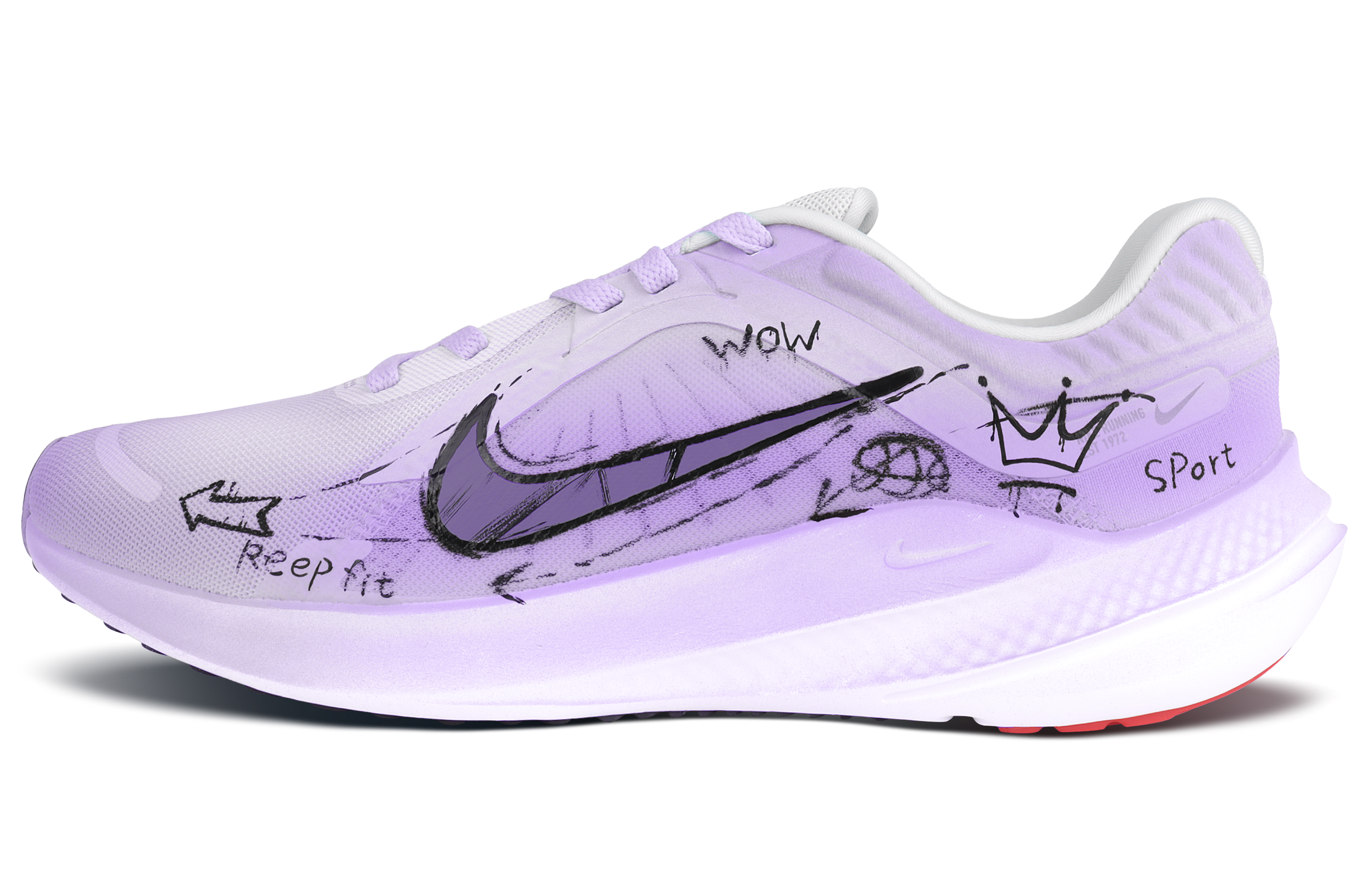 

Nike Кроссовки для бега Quest 5 с низким верхом, устойчивые к истиранию, для повседневного использования, для тестирования физической формы, фиолетовые, мужские