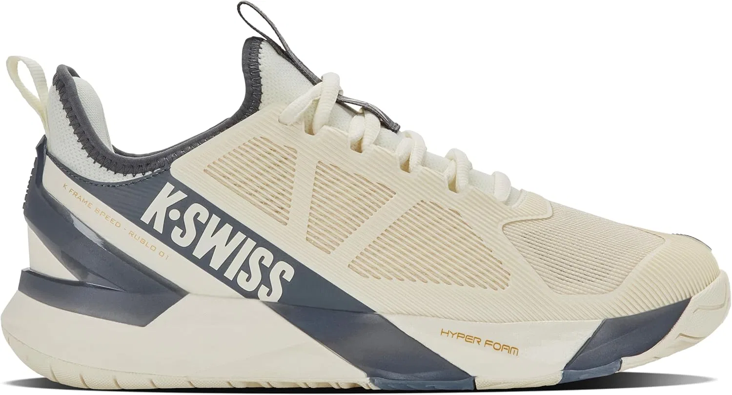 Мужские теннисные кроссовки K-Swiss K-Frame Speed ​​Rublo, Egret Turbulence
