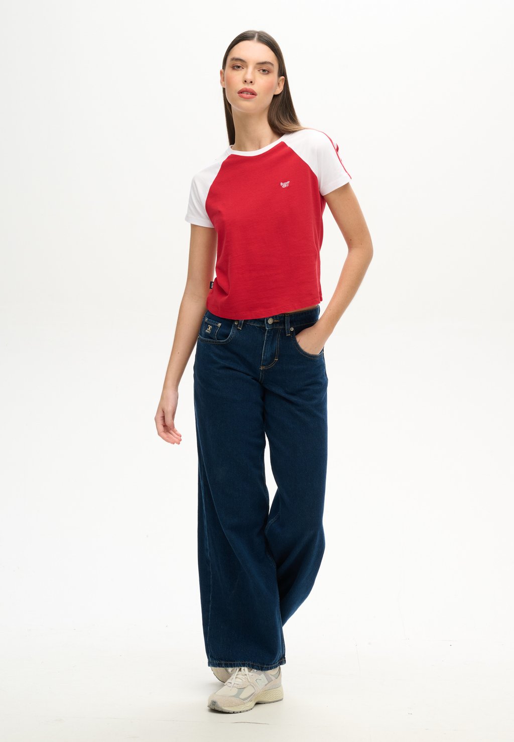 

Расклешенные джинсы MID RISE BAGGY Superdry, темно-синий