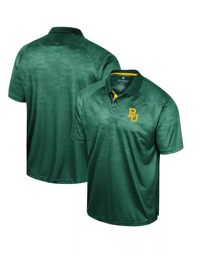 

Мужская зеленая рубашка-поло Baylor Bears Honeycomb Raglan Colosseum