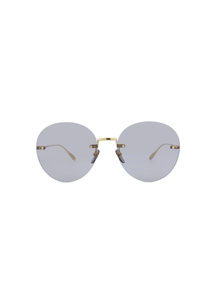 

Круглые солнцезащитные очки 60MM Gucci, золото