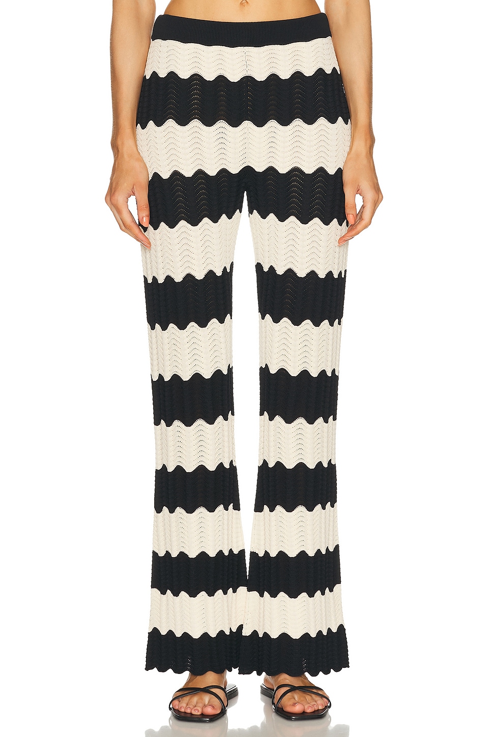 

Moji Knit Брюки Simonmiller, Black & Macadamia Wave Stripe