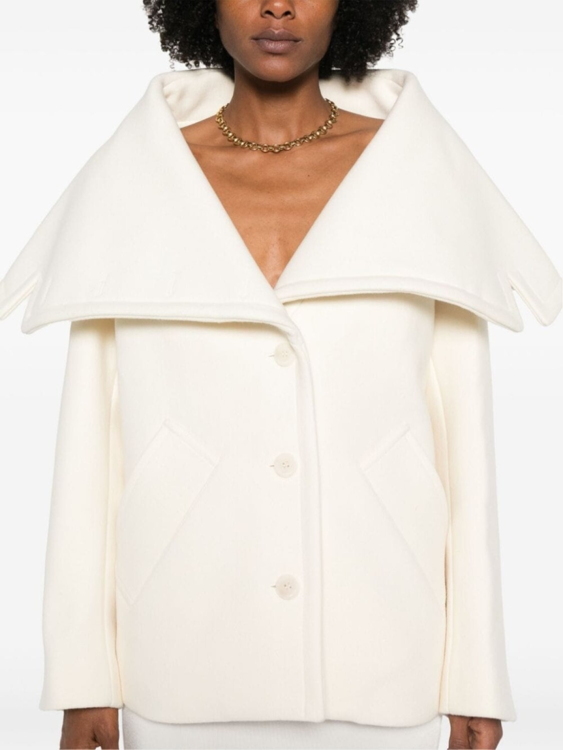Jacquemus куртка Le Caban Caruso, белый — фото 4