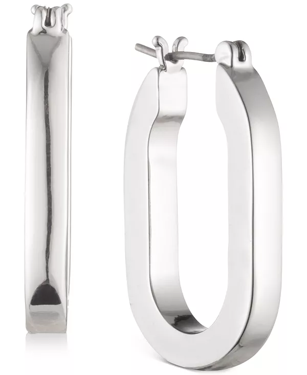 

Серьги-Кольца серебристого тона, 1 дюйм Karl Lagerfeld Paris, rhodium