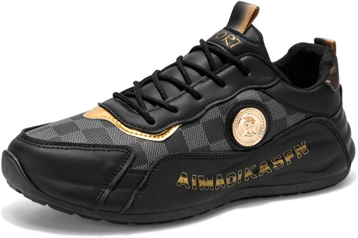 

Кроссовки MACEFIL Fashion Business Casual для мужчин и женщин, стильные современные офисные туфли, легкая тонкая подошва, удобная обувь для прогулок, золотой