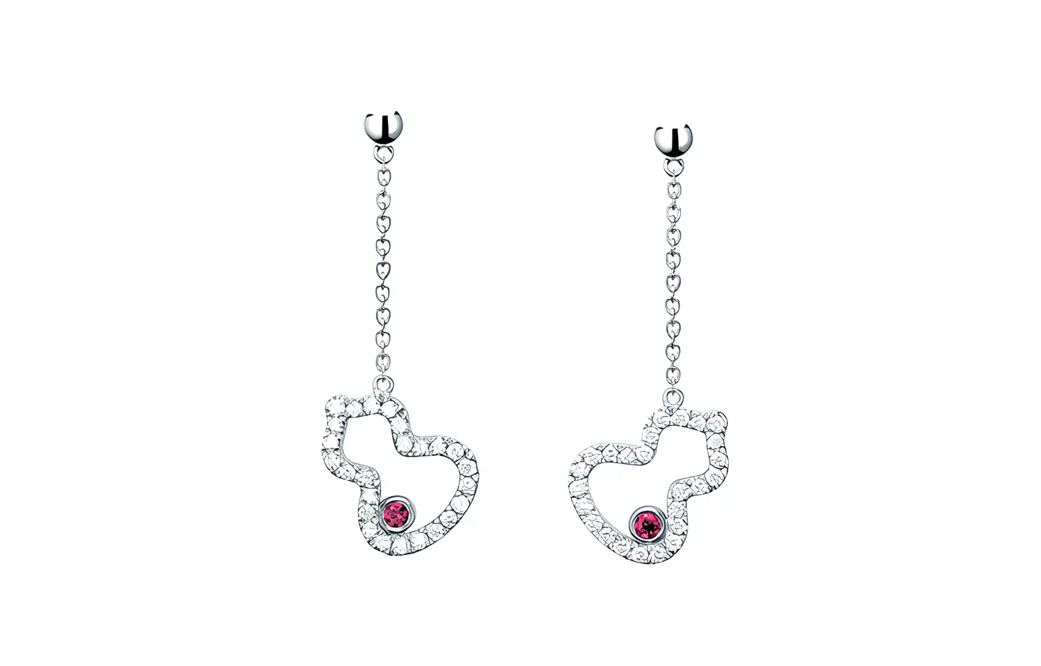 

Маленькие серьги Wulu для женщин Qeelin, белый