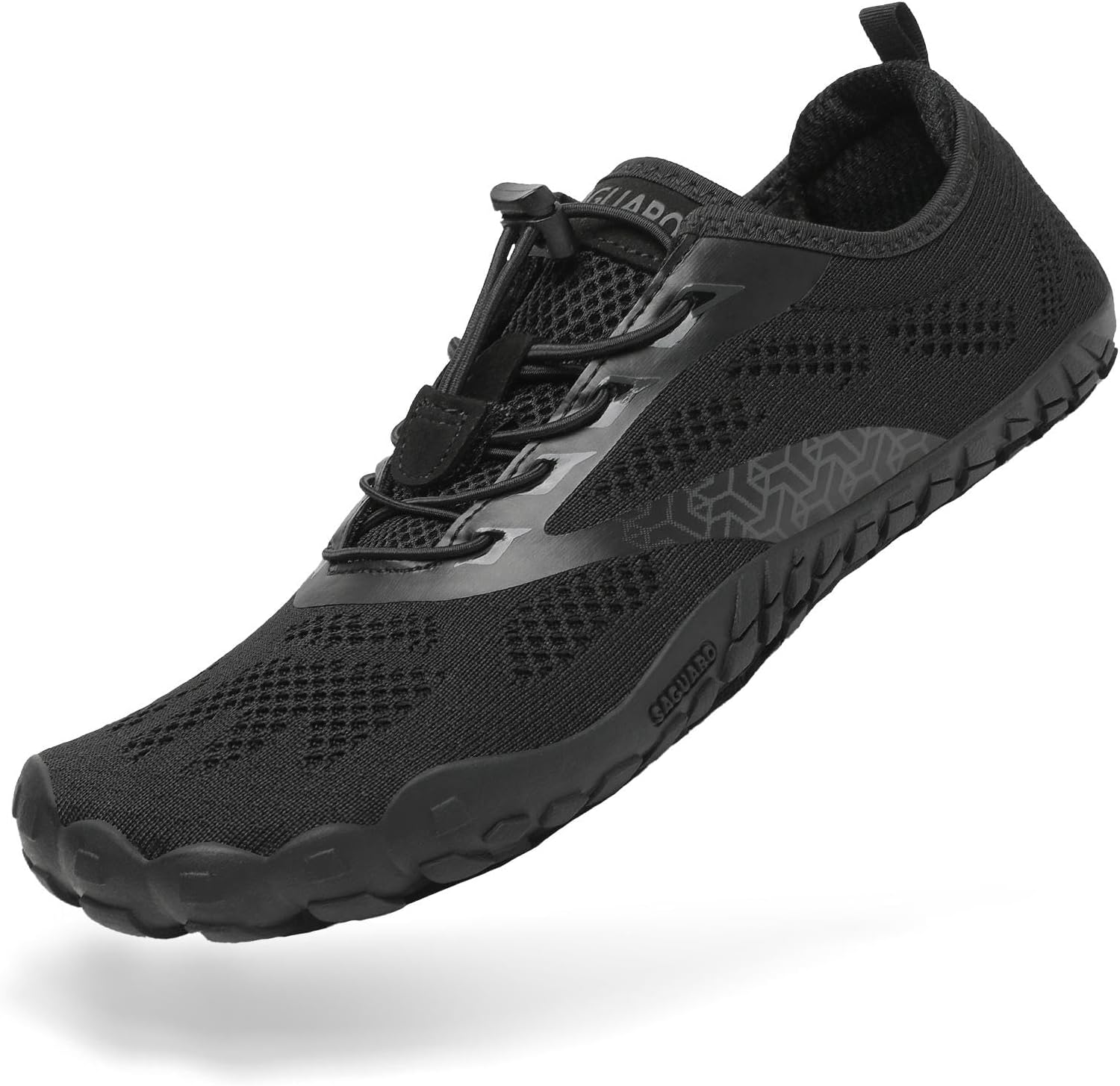 

SAGUARO Женские и мужские кроссовки для бега, минималистичные кроссовки для трейлраннинга, с широким носком и нулевым перепадом высоты подошвы, для кросс-тренинга на открытом воздухе, черный