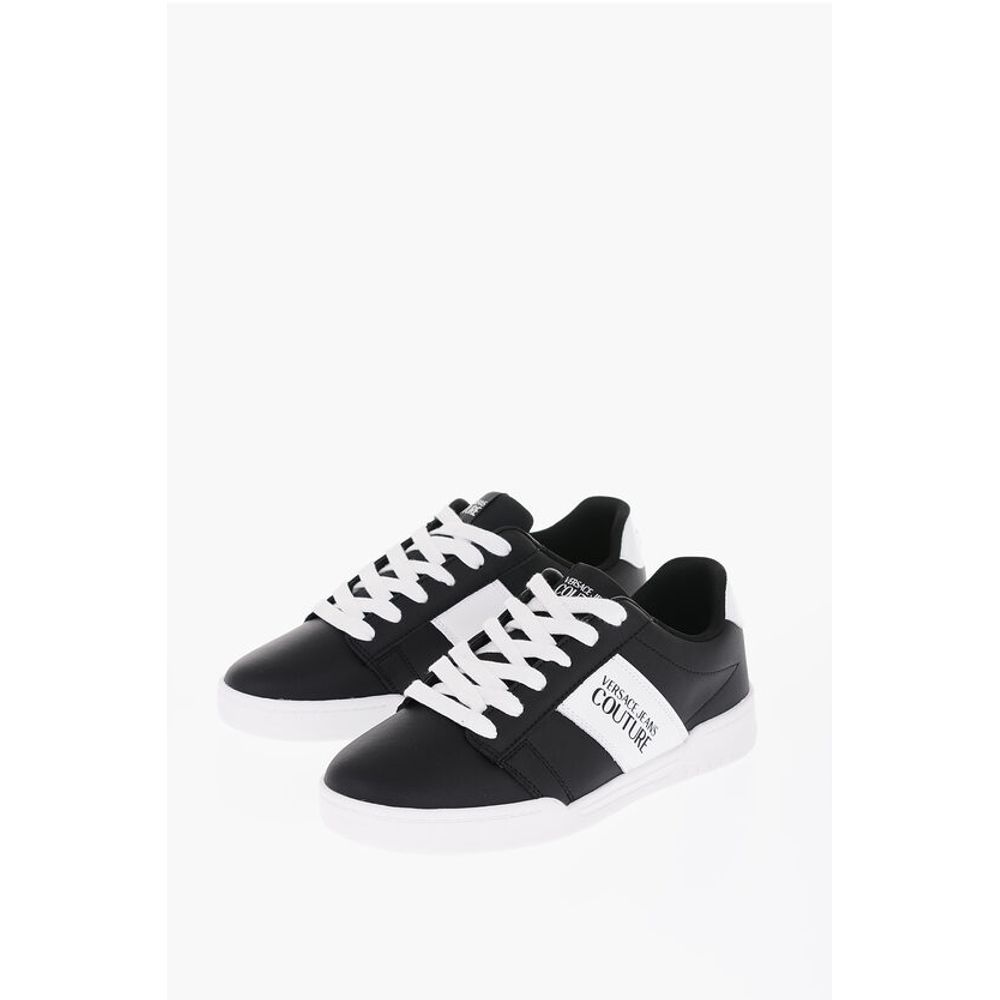 

Кроссовки JEANS COUTURE из двухцветной кожи BROOKLYN Low-Top с Versace, Black and White