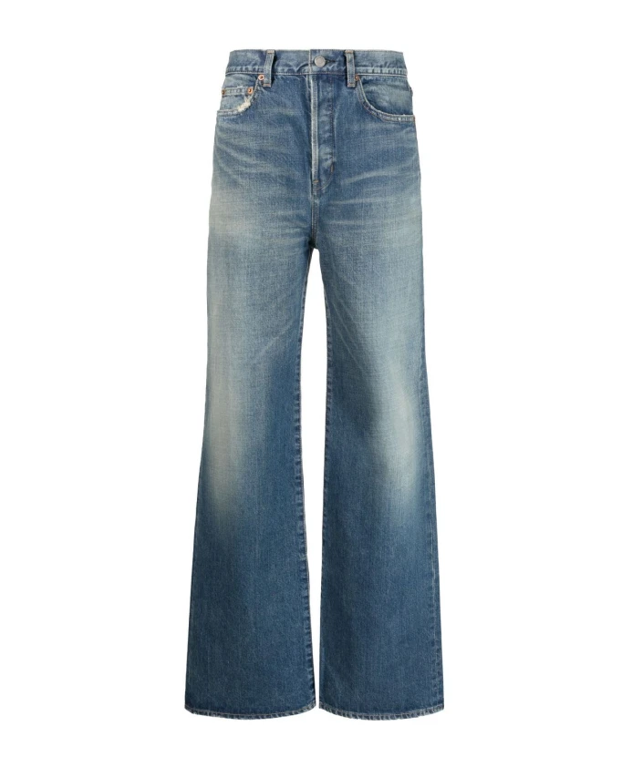

Широкие джинсы буткат Saint Laurent, синий