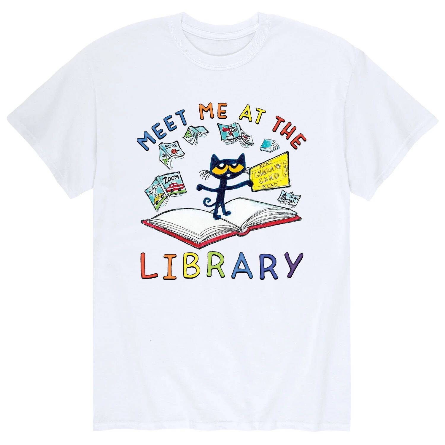 

Мужская футболка Pete The Cat Meet At Library Licensed Character