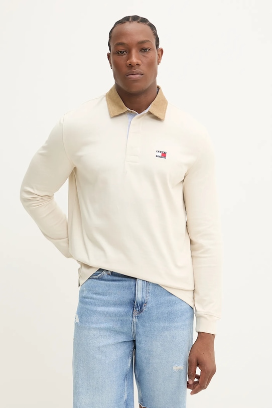 

Хлопковая водолазка Tommy Jeans, бежевый