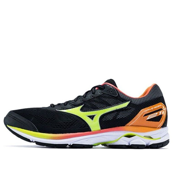 

Кроссовки wave rider 21 'black neon green' Mizuno, черный
