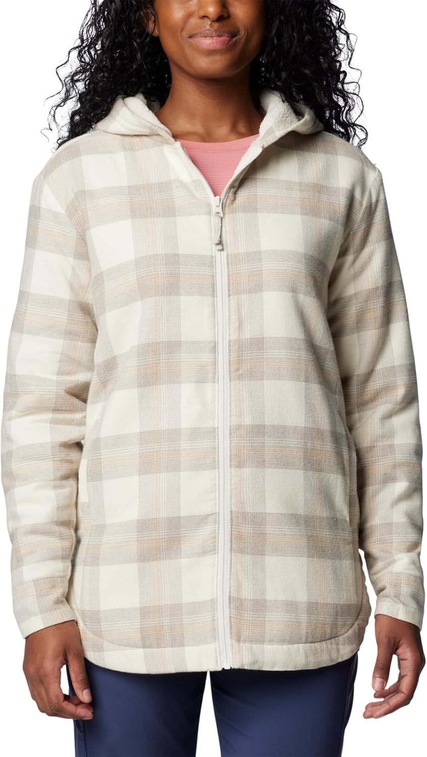

Columbia Women's Holly Hideaway Warm Lined Flannel, Chalk Buffalo Tartan