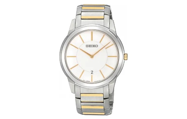 

SEIKO Часы Quartz Pair Collection Quartz Movement Stainless Steel Strap Watch Men's Watch White Dial, White