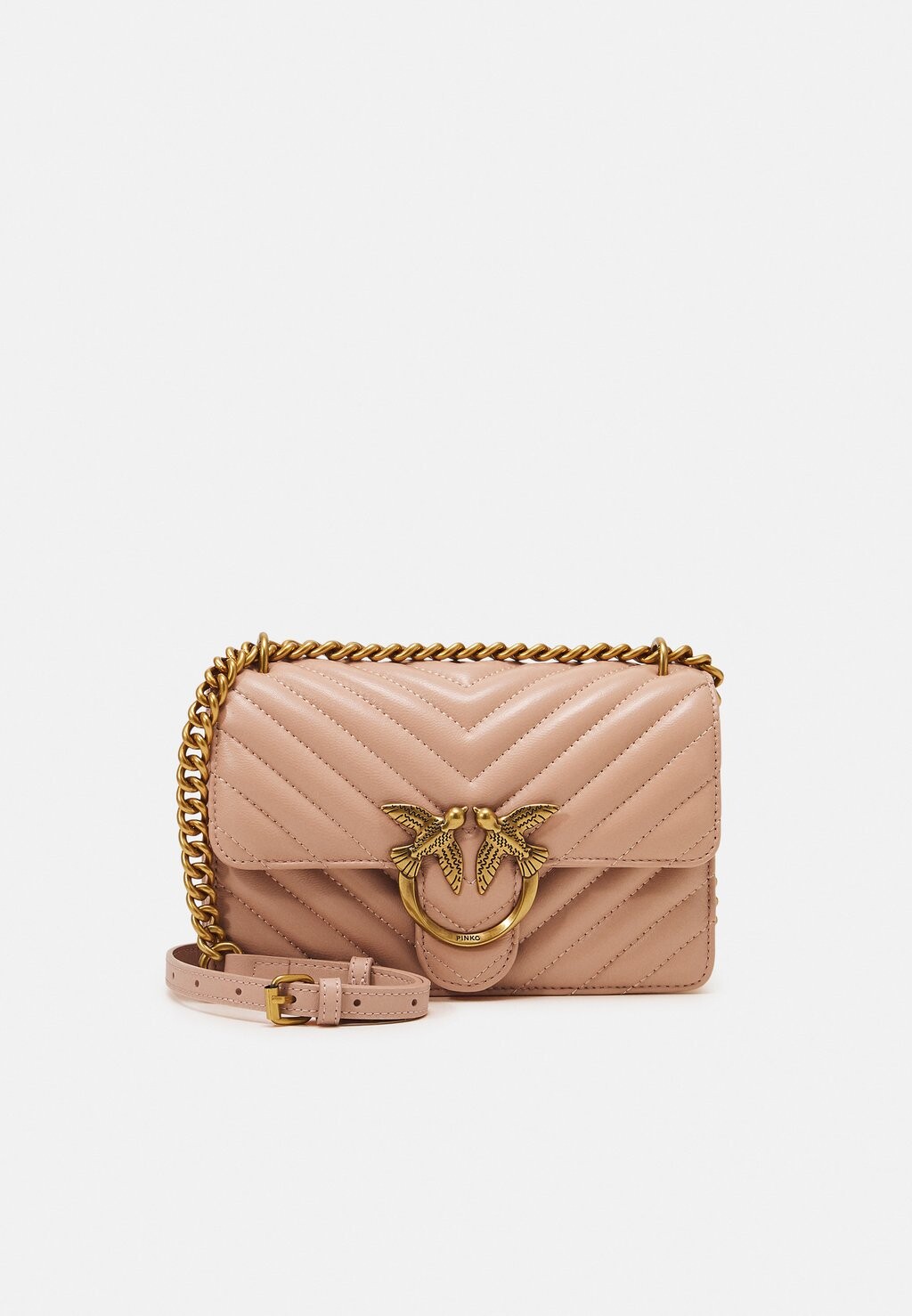 

Сумка кросс-боди Pinko Love One Mini, пыльно-розовый