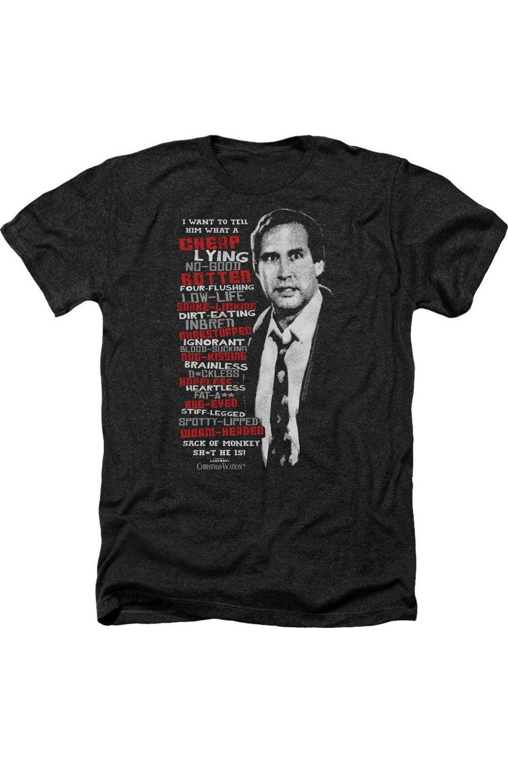 

Рождественские каникулы Сквернословие Взрослый Heather Tee / Футболка Gildan, черный
