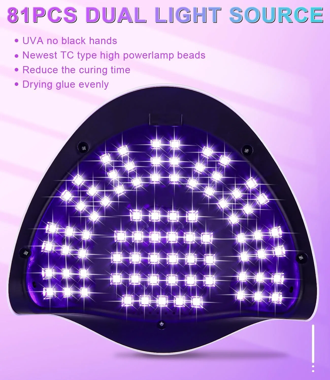 УФ-лампа для гель-лака 380 Вт с 81 LED-элементом Joflva — фото 4