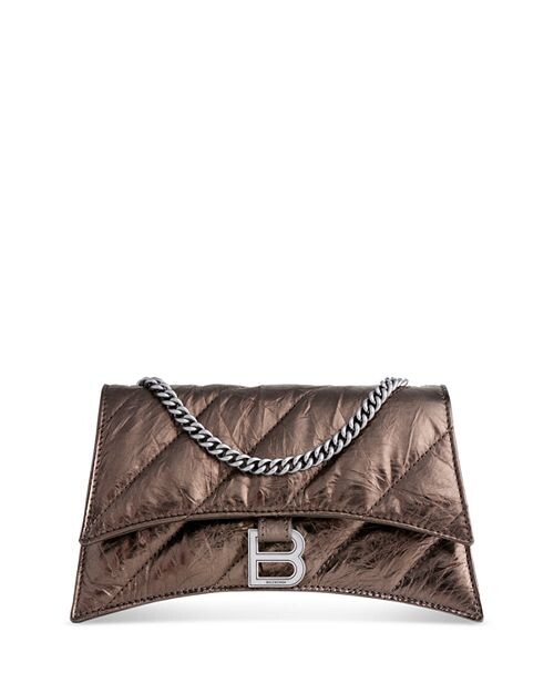 

Кожаное плечо через плечо Crush XS с цепочкой Balenciaga, цвет Brown