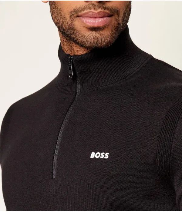 Свитер KN_Ever-X QZ regular fit Boss Green, черный — фото 4