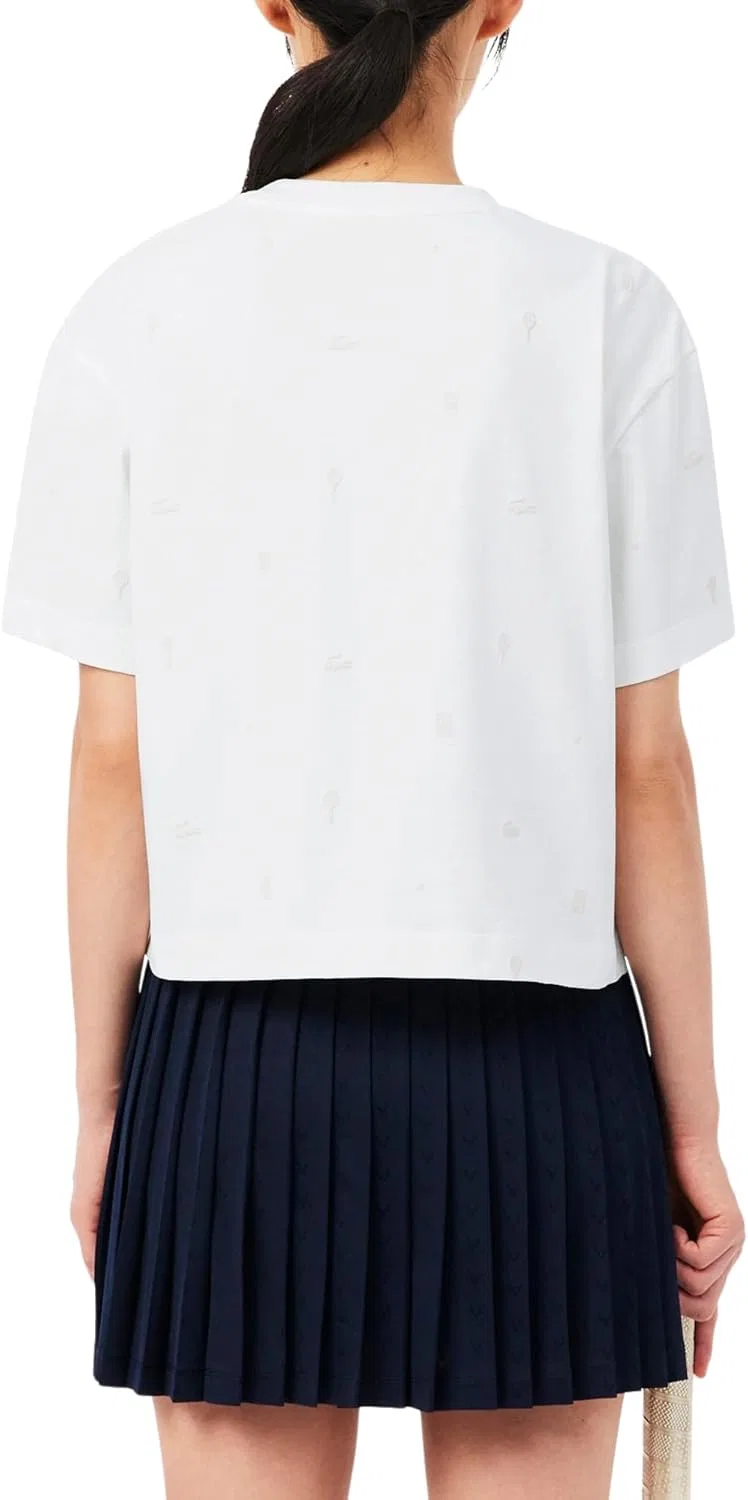 Футболка теннисная Lacoste Oversized Ultra Dry, белый — фото 3