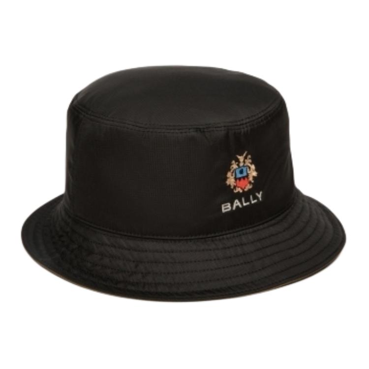 

BALLY Вышитая кепка-ведро с логотипом, Black