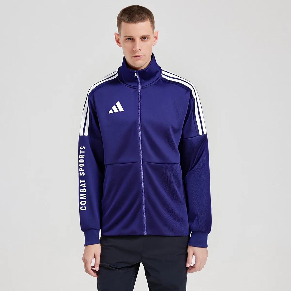 Adidas Спортивная куртка унисекс синяя — фото 4