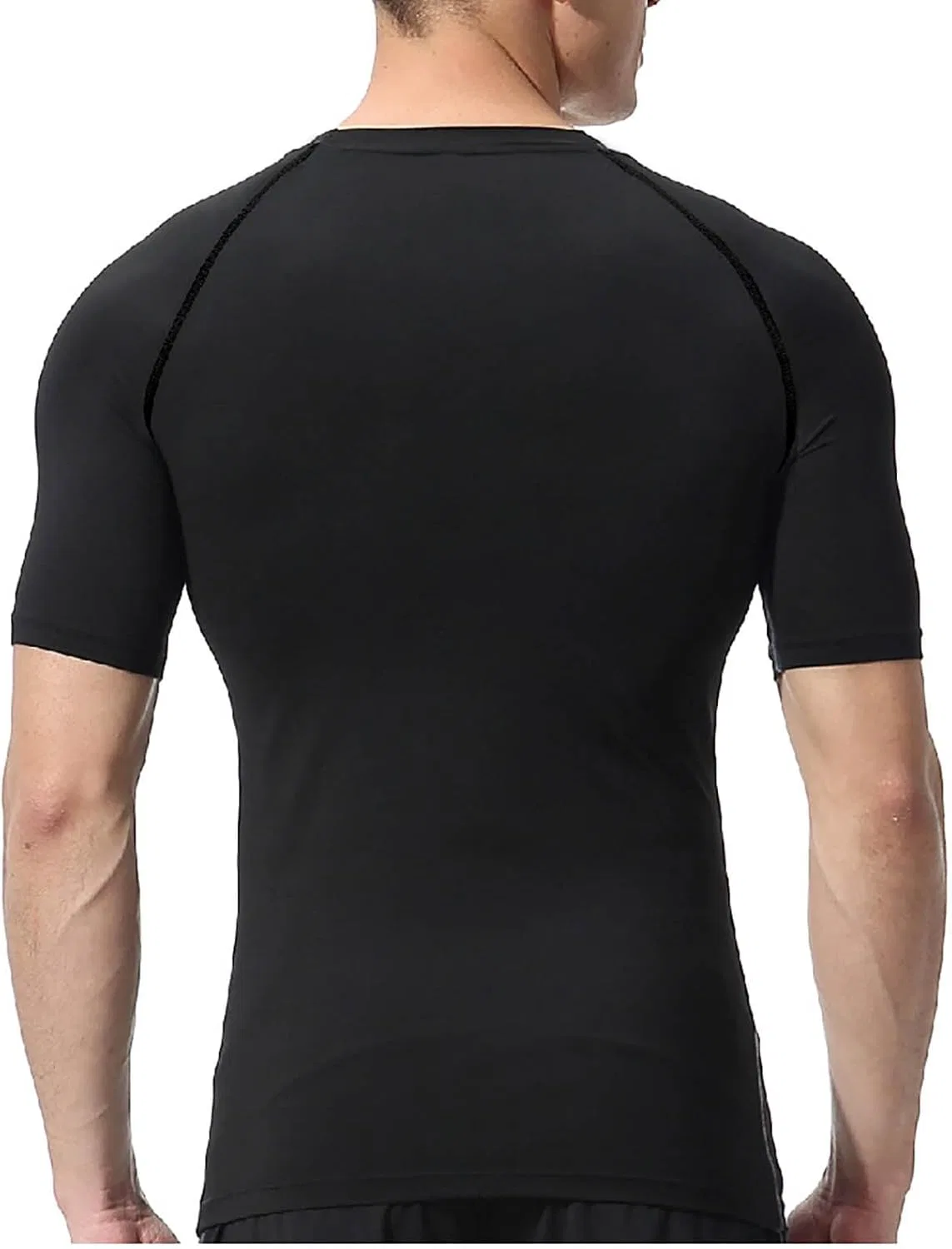 Компрессионная футболка Athletic Muscle Fit Workout Tee, Black — фото 2