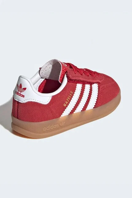 Кроссовки замшевые GAZELLE INDOOR Adidas Originals, красный — фото 3