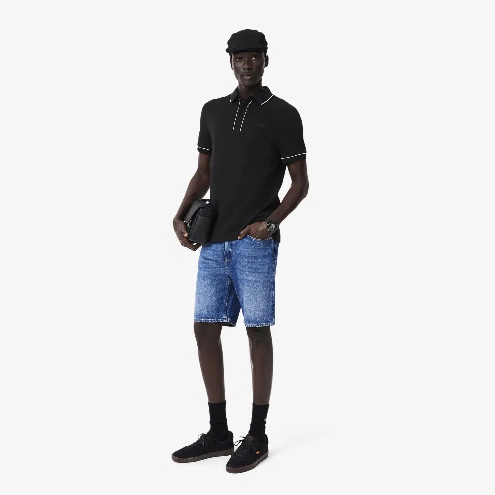 Футболка-поло Lacoste Smart Paris мужская, черный — фото 4