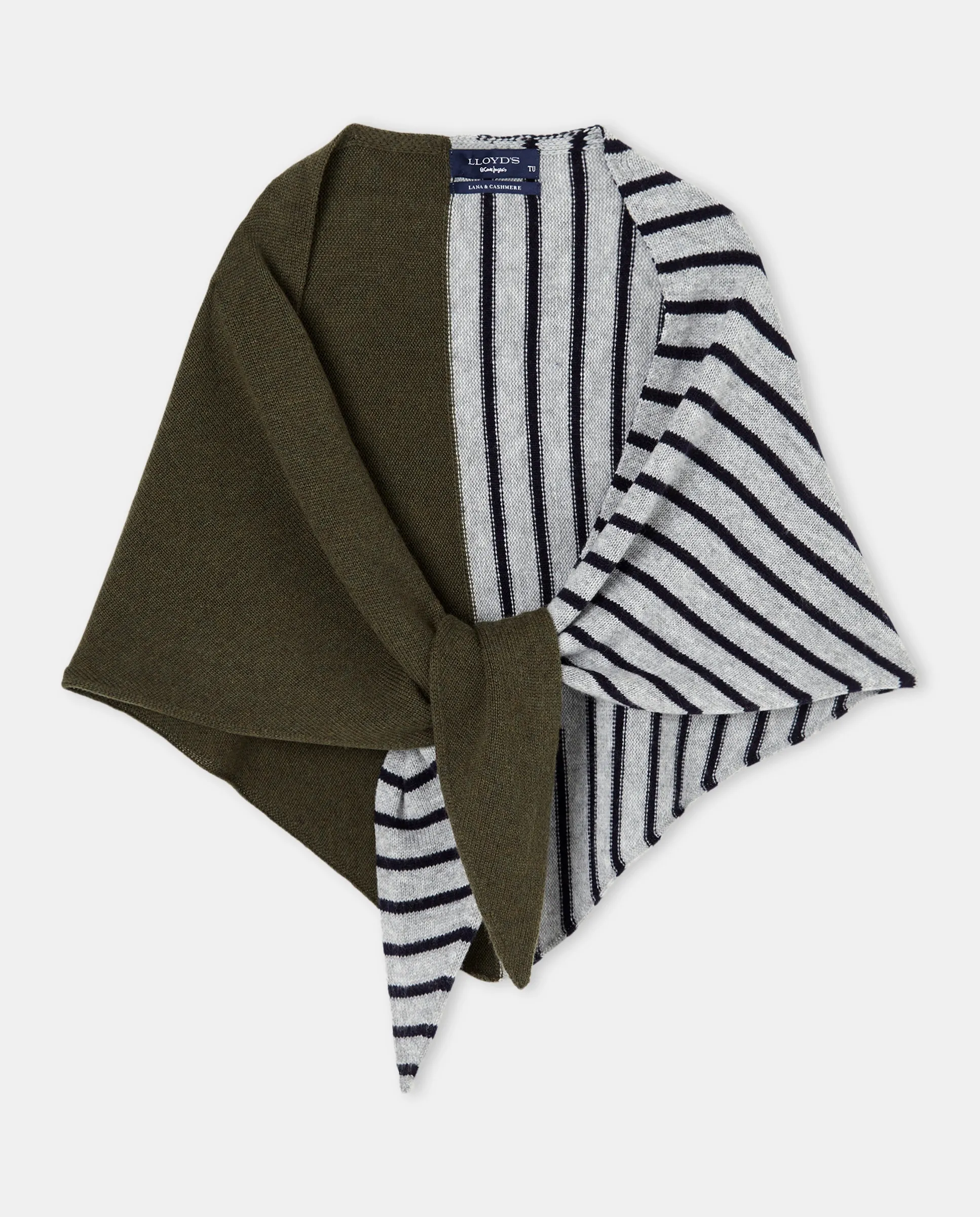 

Женский треугольный вязаный шерстяной платок Lloyd's, хаки