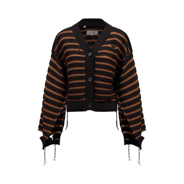 

Кардиган MM6 Maison Margiela Cardigan 'Black/Brown Clay', черный