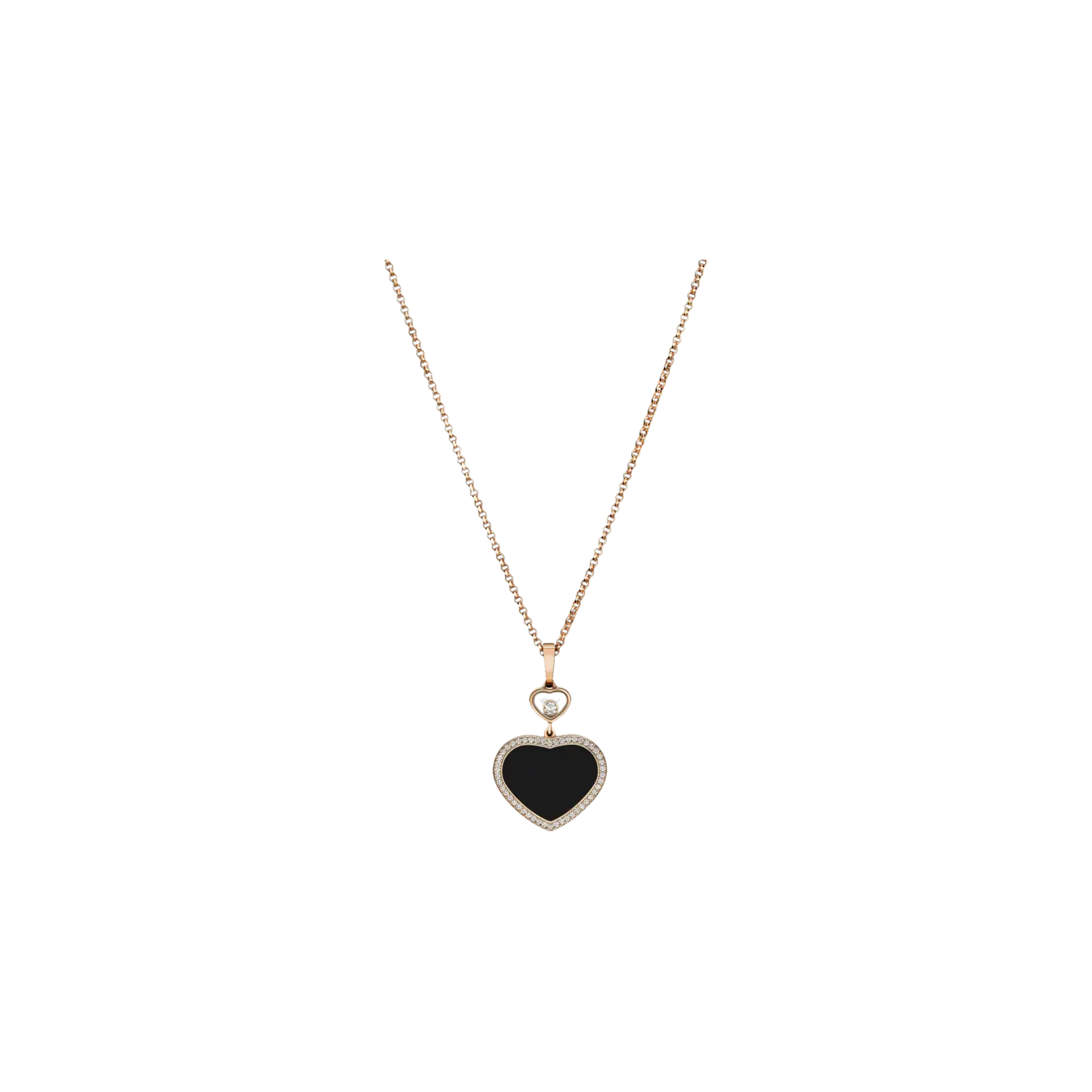 

Колье с подвеской Chopard из розового золота с бриллиантами и ониксом