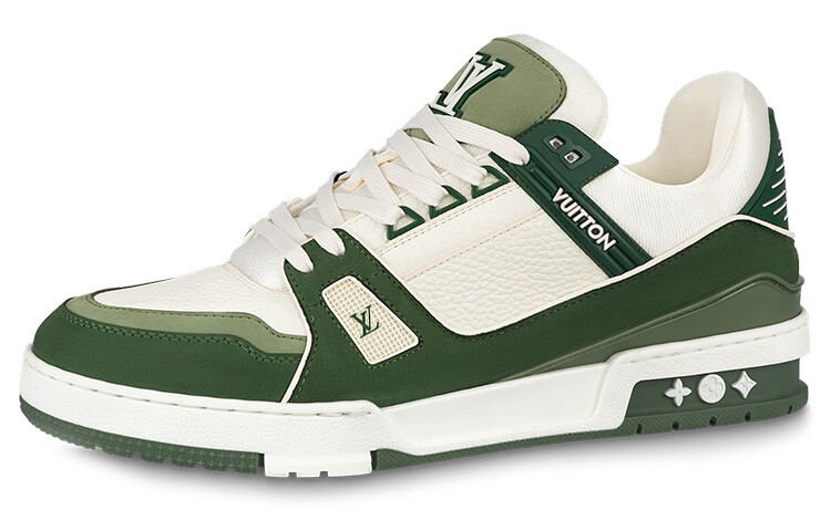 Кроссовки Louis Vuitton Trainer, зеленый / белый