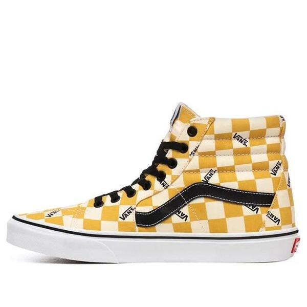 

Кроссовки sk8-hi 'big check - yolk yellow' Vans, черный