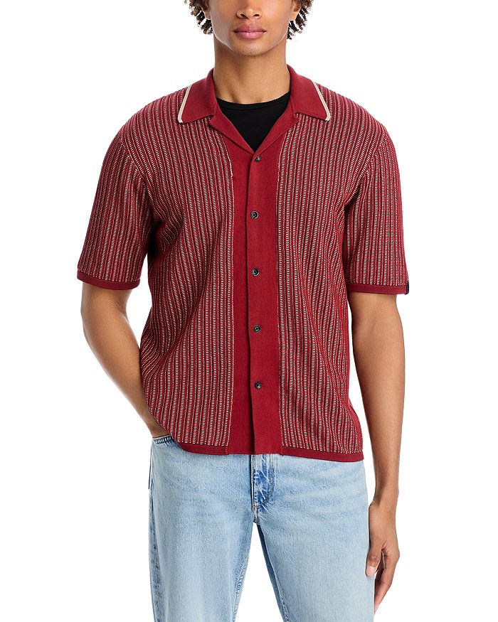 

Рубашка Harris Retro Stripe Camp rag & bone, красный