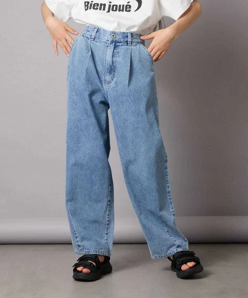 Детские джинсы карго Curve Fit Barrel Denim из хлопка, тёмно-синий — фото 3