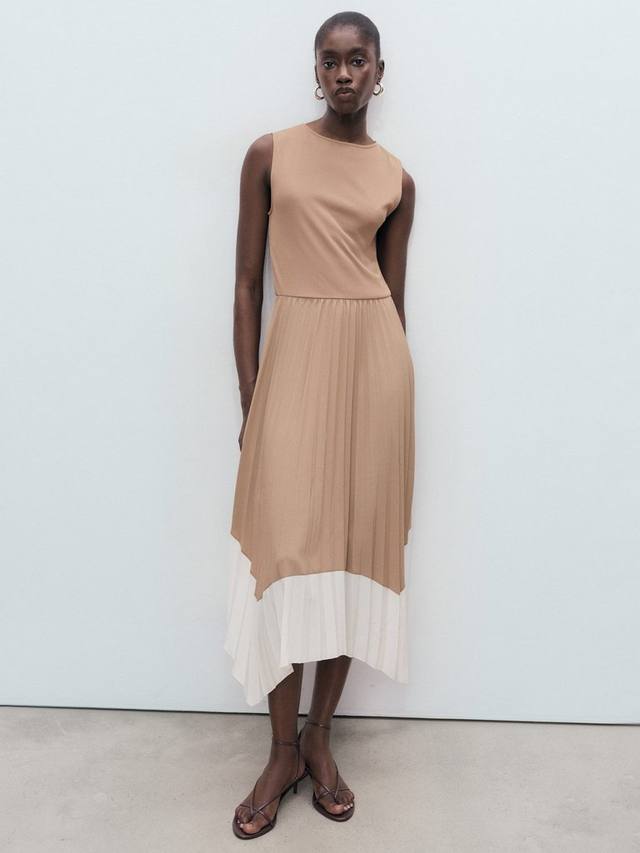 

Платье миди Caldi с цветными блоками Mango, Natural