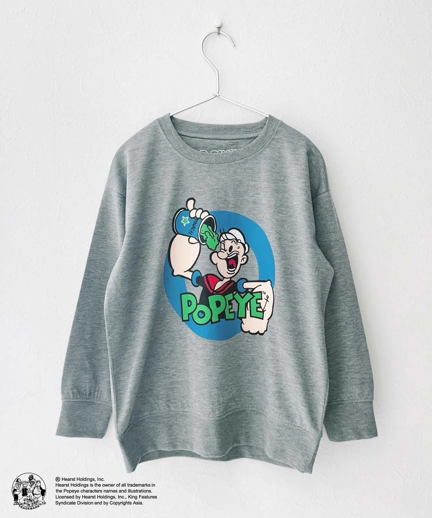 Мини-толстовка Popeye из французского махрового трикотажа большого размера