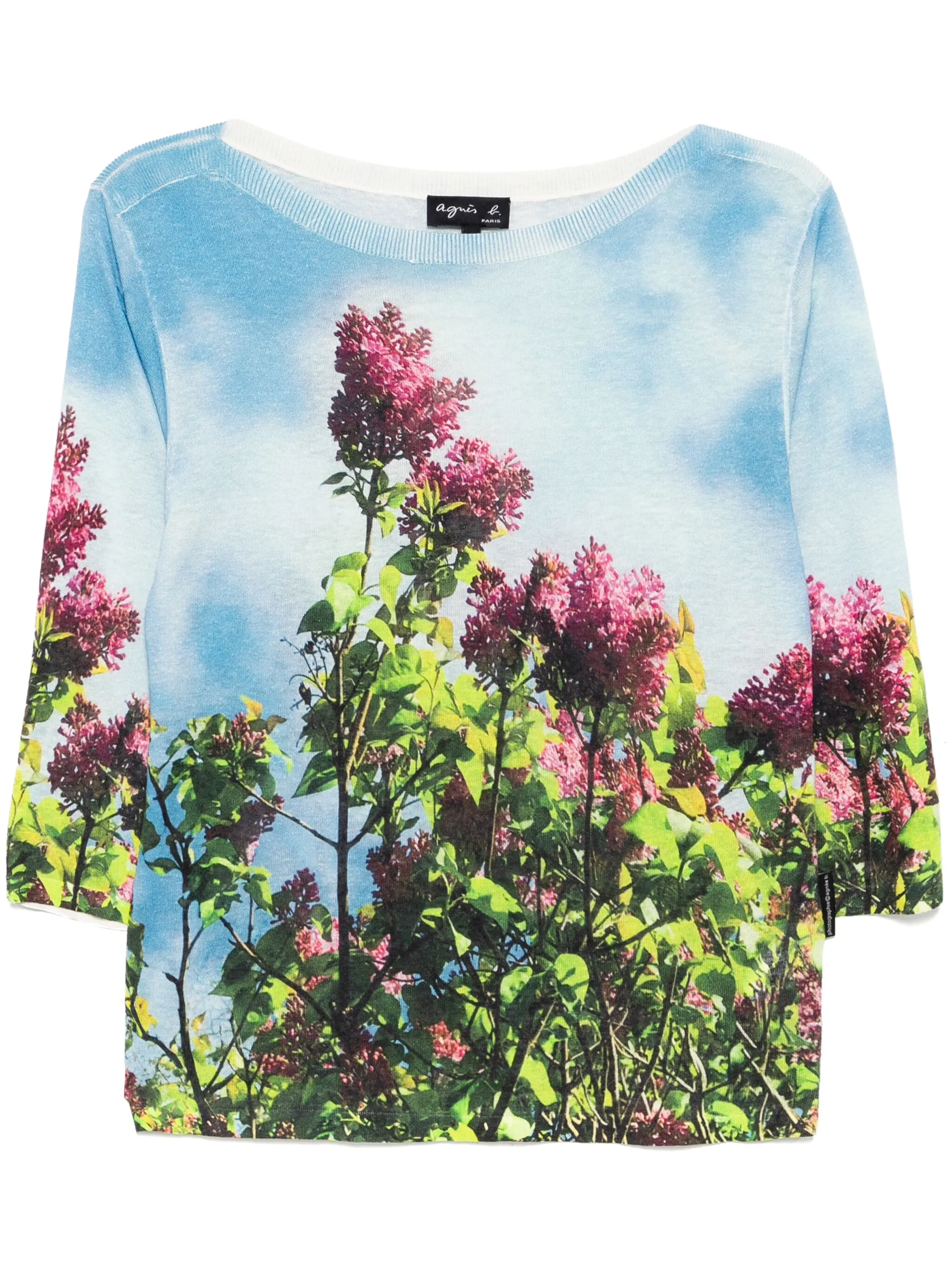 

Топ с принтом Agnès B., синий