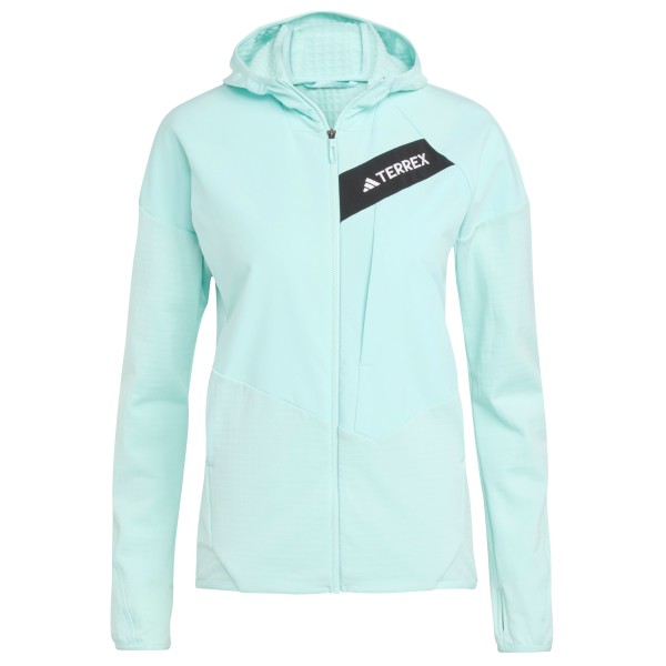 

Женская флисовая куртка Terrex Techrock CW+ Wind Hooded Adidas Terrex, синий