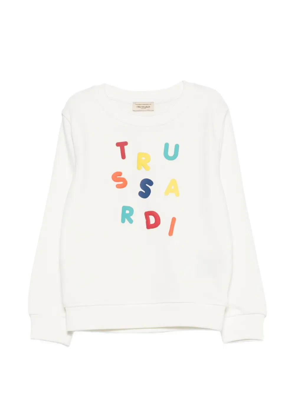 Толстовка с графическим принтом Trussardi Junior, нейтральный