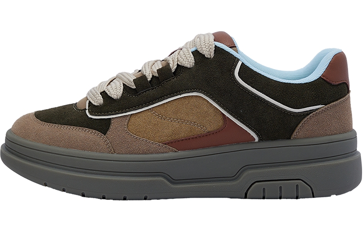 

Низкие повседневные туфли мужские URBAN REVIVO, Dark Brown Green