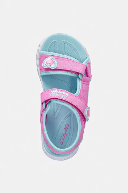 Сандалии детские с подсветкой Heart Lights Sandals Sugar Skechers, розовый — фото 4