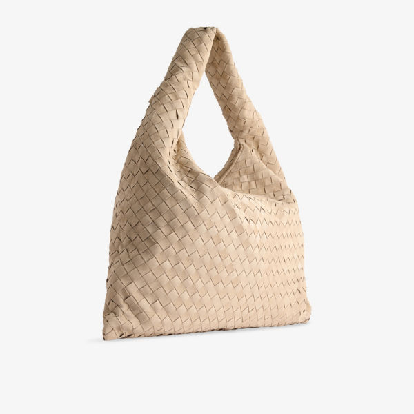 Сумка замшевая Bottega Veneta, экрю — фото 4