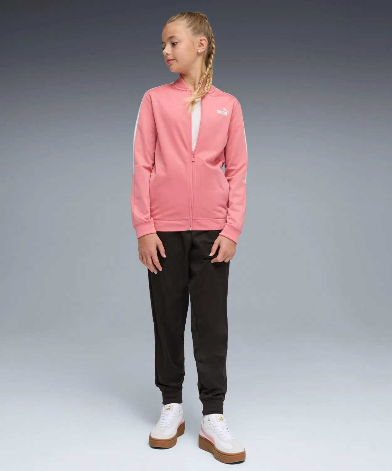 Костюм спортивный PUMA Poly Baseball Suit для девочек, 120-160 см, розовый