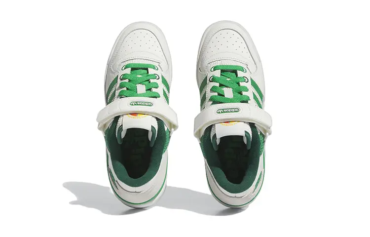 Adidas originals FORUM Series Детские кроссовки для скейтбординга GS, White/Green — фото 4