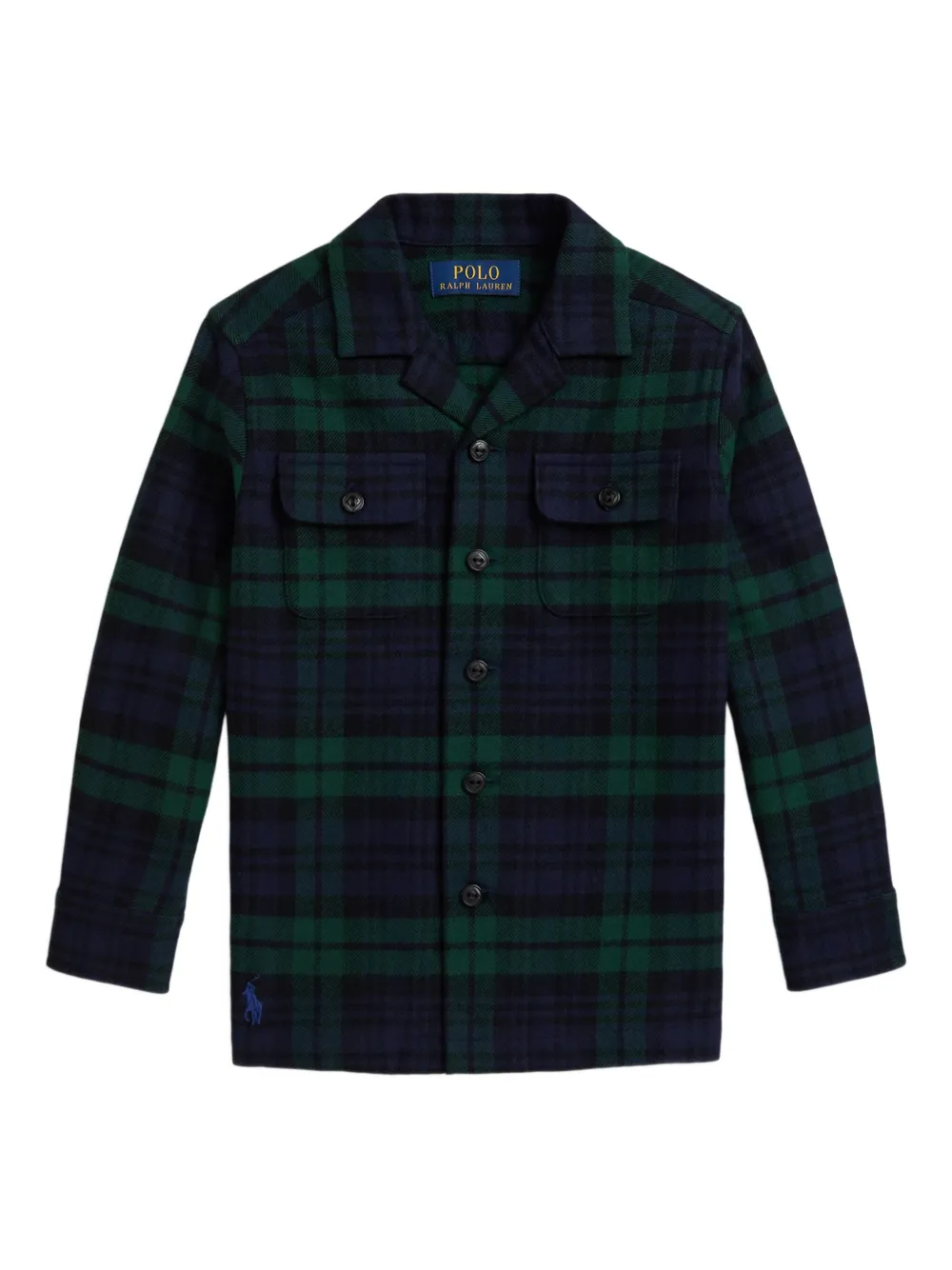 

Фланелевая рубашка в клетку POLO RALPH LAUREN KIDS, синий